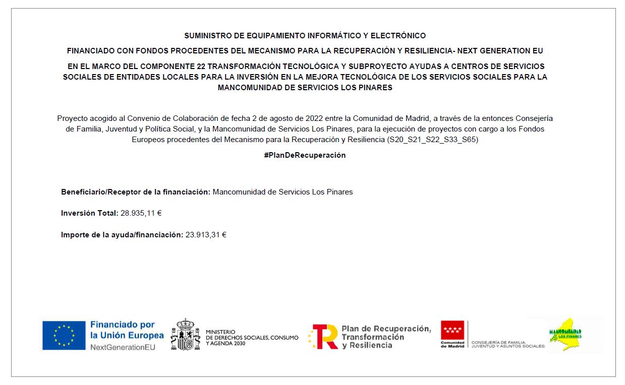 Cartel Fondos MRR